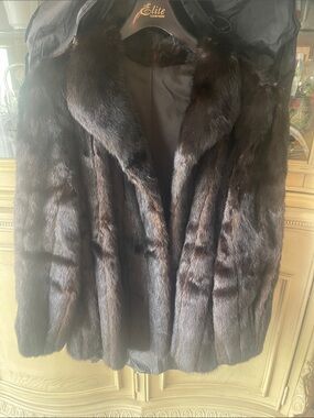 Vintage Anne Klein Dark Brown Fur Coat